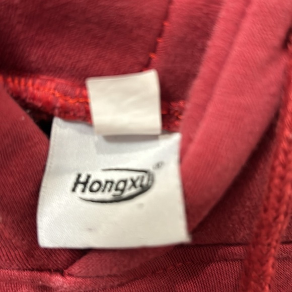 Cute Cat Cozy Boyfriend Hoodie - Large. Red Brick color. - Picture 5 of 6